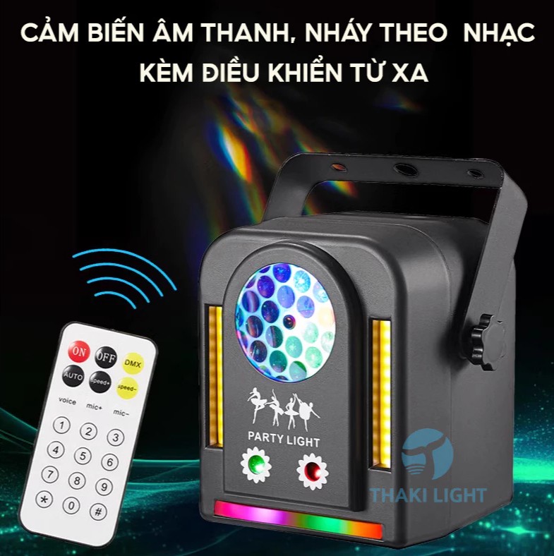 Review Đèn Sân Khấu Hoa Văn 6in1 THAKI LIGHT: Nháy Theo Nhạc Siêu Đỉnh Cho Karaoke Gia Đình
