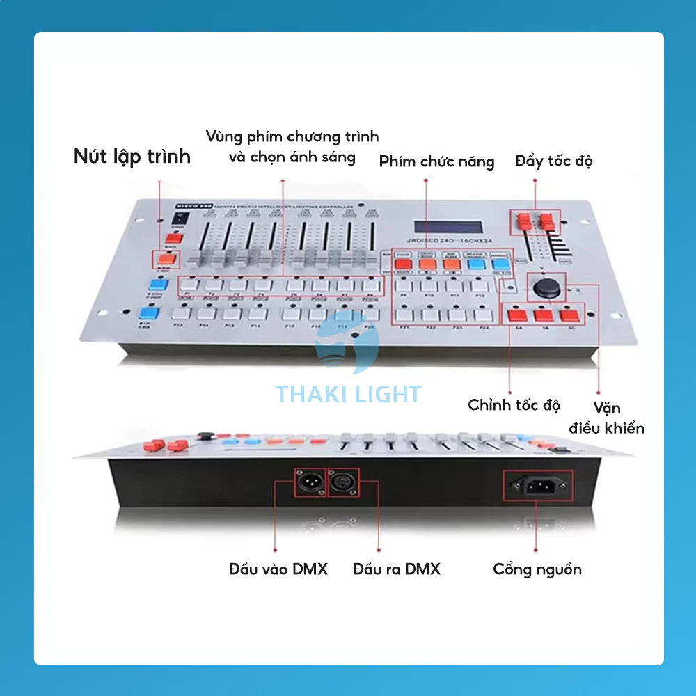 Chức năng phím bàn điều khiển DMX 240